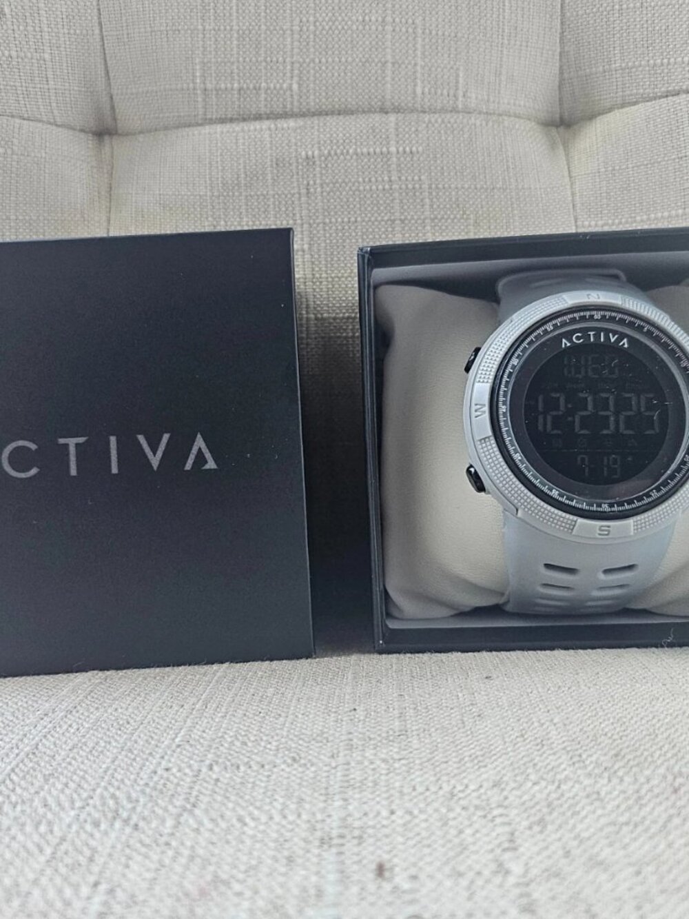 Activa by Invicta Men Wristwatch Digital Sport Multi Function Gray Rubber Watch